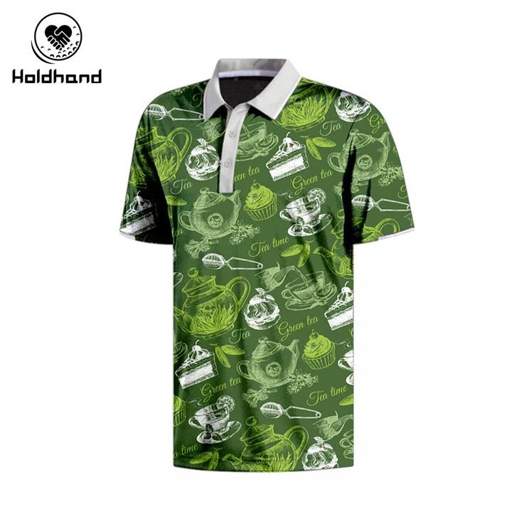 BBQ Elements Printed Pattern Golf Polo