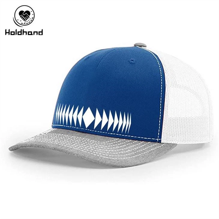 Blue Geometric Series Golf Hats Custom Truck Hats