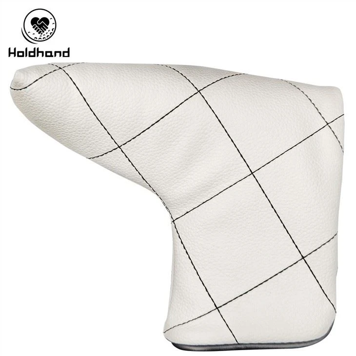 Classic White Color Golf Putter Cover Blade Cover For Golf Putter in White PU Leather