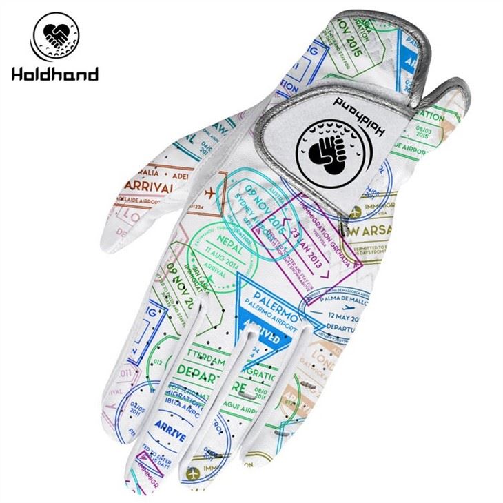 Colorful Printing Pattern Custom Design Leather Golf Gloves Manufacturer Best Selling Left Hand For Man/Woman