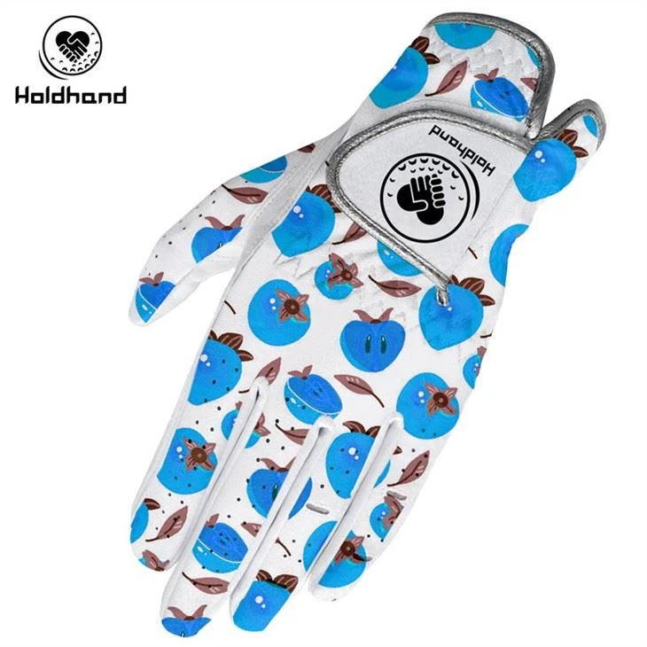 Logo Custom Golf Gloves Full Fingers Anti Slip Grip Printed Colors PU Leather Left Only Premium Wholesale Kids Ladies Mens