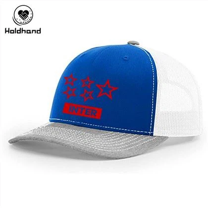 Blue Panel Print Truck Hat Golfa cepure