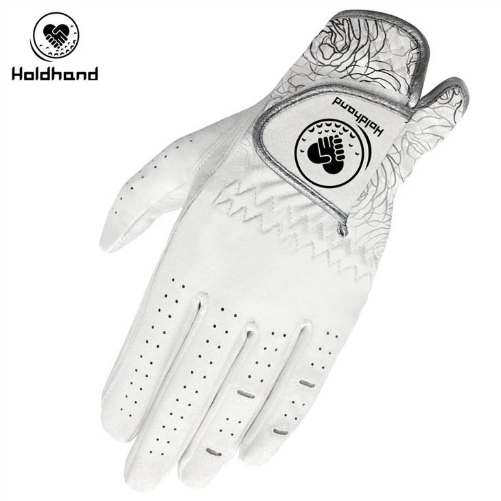 Synthetic Leather Golf Gloves With Flower Printing Design